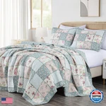 Chezmoi Collection Abbi 3-PIECE Shabby Chic Bedding King Quilt Set Pre-washed. Fixed Price $191.98.