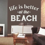 Life Is Better At The Wall Decal - Nautical, Lake, Ocean, Beach, Sticker. Fixed Price $37.70.
