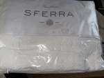 Sferra Queen Blanket Coverlet Rombo White Cotton New. Fixed Price $169.99.