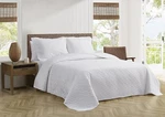 Quilt Set, Soft Bedding With Matching Shams, Cozy King Chevron White. Fixed Price $79.00.