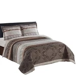 Royal Tradition Callisto Taupe Reversible Coverlets, Queen Over-sized 3PC Qui.... Fixed Price $81.27.
