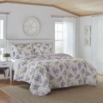 Laura Ashley Keighley Quilt Set 3PC 100% Cotton Reversible Natural Breathable. Fixed Price $99.99.