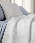 Lauren Ralph Wiley Cotton Jacquard Reversible Quilt Full/queen White $220. Fixed Price $149.00.