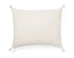 Threshold Cream Color Double Cloth Standard Size Quilted Pillow Sham 20" X 26". Fixed Price $18.00.