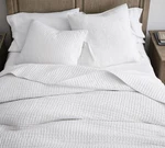 Pottery Barn Pick-stitch Handcrafted Cotton Linen Quilt. Fixed Price $159.20.