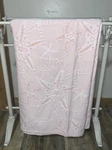 Lamont Home Calypso Collection Matelasse Twin Coverlet Coral Pink Star Fish. Fixed Price $34.00.