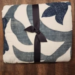 Pottery Barn Mahalo Applique Tropical Full Queen Quilt 2 Euro Sham Blue. Fixed Price $399.99.