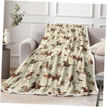 Western Cowboy Throw Blanket, Native American Boho 60X80 Inch Beige. Fixed Price $44.25.