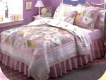 New Sophia Flower Girls Kids Bedding Patchwork Quilt Sham Set Twin 2PC. Fixed Price $69.99.