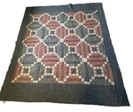 Vhc Brands Cotton King Quilt Blue Gingham Plaid Star Floral Grandmacore Rustic. Fixed Price $85.00.
