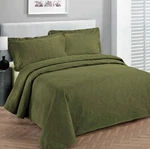 Fancy Collection Luxury Bedspread Coverlet Embossed Solid Olive Gre.... Fixed Price $37.49.