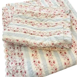 Shabby Chic Vintage Floral Rosebud Scalloped Quilt Set Queen Cottagecore Bedding. Fixed Price $248.95.