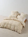 Linen House Metung Quilt Cover Set (latte) - King. Fixed Price $200.10.