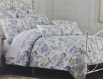 Shabby Chic Rose Floral King Quilt Linen Cotton New Cottage Farmhouse Coquette. Fixed Price $109.55.