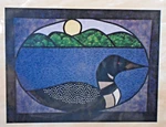 Loon Stained Glass Designs By Edna DBE105 Quilt Wall Hanging Pattern. Fixed Price $9.95.