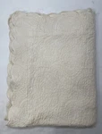 Nobility Matelasse Pillow Sham Scalloped Cotton Portugal Standard Paisley 830. Fixed Price $35.00.