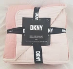 3 Pc Dkny Pink / Peach King Quilt & Shams Set Nip. Fixed Price $80.75.