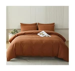Houseri Queen Size Pumpkin Color Comforter Set Terracotta Bedding W... Fast Ship. Fixed Price $113.99.