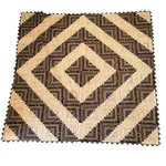Vtg Donna Sharp Log Cabin Patchwork Quilt 100X102 Sawtooth Edge Primitive Floral. Fixed Price $95.00.