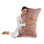Ridhi Dark Salmon Pink 100% Cotton Block Print Ruffle Bed Sham Cover 20'' 3. Fixed Price $70.02.