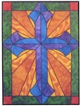 Woodside Country Store Divine Radiance Stained Glass Cross Wall Quilt Pattern. Fixed Price $10.00.