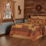 Stratton Queen 105WX95L Cotton Hand Quilted Russet Khaki Brown Orange-red. Fixed Price $136.81.