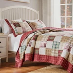 Greenland Home Oxford 100% Cotton Quilt Set, 2-PIECE Twin/xl, Red. Fixed Price $93.99.