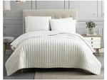 Hallmart Bedding Essentials Mansfield 3PC F/queen Ivory Crinkle Coverlet Set. Fixed Price $59.99.