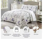 3 Piece Full/queen Lush Decor Adalia Quilt Set Reversible Bedspread Purple/gray. Fixed Price $42.00.