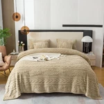Yusoki Queen Sherpa Blanket - 3D Stylish Design, Super Soft, Fuzzy, Cozy & Warm. Fixed Price $43.19.