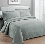 Fancy Collection Luxury Bedspread Coverlet Embossed Solid Grey New .... Fixed Price $55.43.