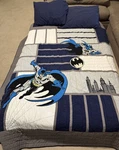 Pottery Barn Kids 2016 Batman Cityscape Full Size Quilt And Euro Sham Dc Comics. Fixed Price $99.99.