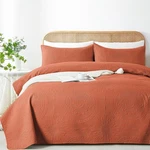 Wuruibo King/cal Quilt Set Burnt KING(96X110), Orange. Fixed Price $45.06.