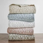 Vineyard Cotton Blend Medium Weight Matelasse Floral Woven Coverlet Throws. Fixed Price $140.40.