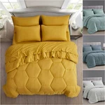 Chezmoi Collection Piper Bed In Bag Honeycomb Quilted Comforter Set And Sheets. Fixed Price $64.99.
