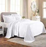 Basketweave Cotton 3 Piece Bedspread Set, Home Decor, Decorative Textured.... Fixed Price $76.96.