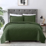Quilt Set Twin Size Olive Green 2 Piecelightweight Soft Coverlet Style. Fixed Price $37.99.