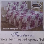 Smiling Home Fantasia Floral Purple White Rectangular Bedspread Set For Bedroom. Fixed Price $120.42.