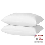 Basic Home Queen Size Goose Feather & Down Bed Pillow - 100% Odorless 20X28. Fixed Price $45.74.