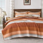 Andency Orange Quilt KING(106X96INCH), 3 Pieces Striped 2. Fixed Price $66.94.