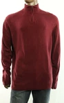 New Mens Via Europa Tile Red Mock Neck 1/4 Zip Soft Pullover Sweater Xxl. Fixed Price $17.50.