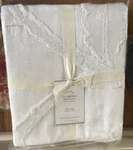 Pottery Barn Lulu Candlewick Duvet Cover White Queen No Sham Applique New. Fixed Price $111.20.
