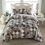 Donna Sharp Driftwood Rustic Country Cabin Cotton King 3 Pc Rag Quilt Set. Fixed Price $264.00.
