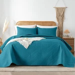 Teal Reversible Microfiber King/cal Quilt Set Soft Bedspread. Fixed Price $54.25.