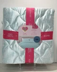 Paris Hilton Blue Satin Floral Twin Quilt Set Polyester 68 X88 . New!!. Fixed Price $85.00.