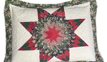 Quilted Patchwork Standard Pillow Shams 8 Point Lone Star Christmas Guc Set Of 2. Fixed Price $24.00.