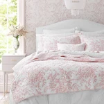 Laura Ashley Bedford Pink Queen Quilt Set - Reversible Floral Bedding 3 Piece. Fixed Price $154.99.