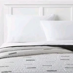 Full/queen Satin Quilt White/black - Room Essentials: Midweight Sateen Coverlet,. Fixed Price $19.00.