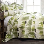 Rustic Cabin Country Bedding Set, 3-PIECE Microfiber Quilt, Pine Wilderne. Fixed Price $104.45.