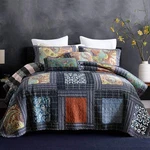 Newlake Bedspread Quilt Set With Real Stitched Queen, Paisley Grid. Fixed Price $112.45.